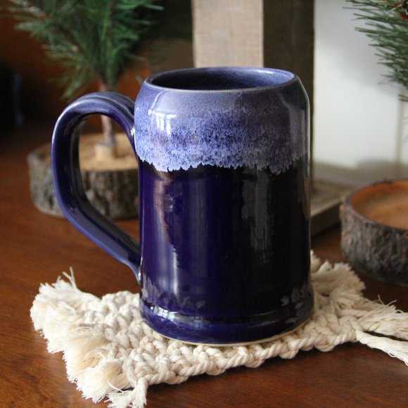 Mug Rug / Coaster  Macrame Knots Hand Crafted - Picture 3 of 12